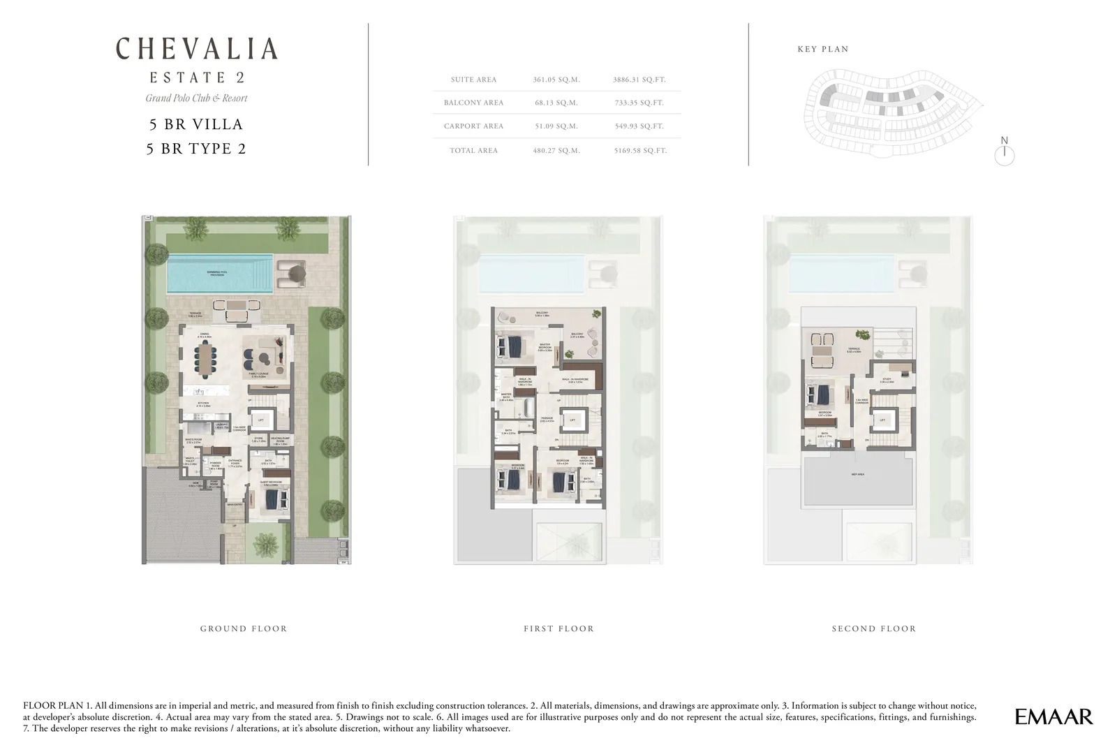 Chevalia Estate 2 — 5-Bed Equestrian Villa Floor Plan